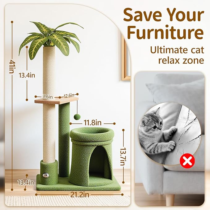 Cat Tree Tower Scratch Post Stand - Image 6