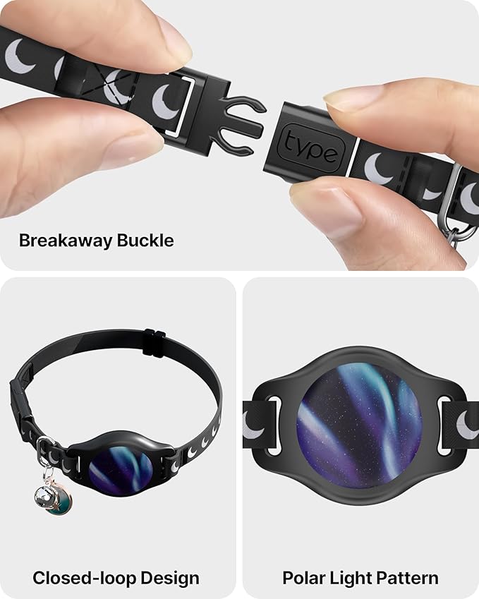 Cat Collar with Airtag Holder, Breakaway Airtag Cat Collar - Image 5