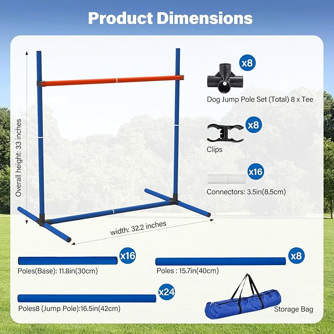 Adjustable Dog Agility Jump Set - Image 2