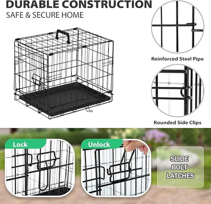 BestPet | Dog Crate | 18" | Black | Foldable Metal Kennel - Image 4