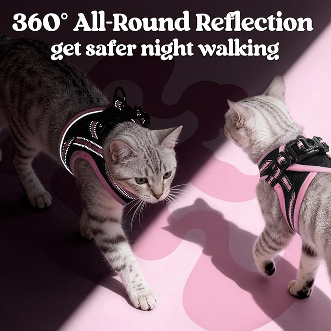 rabbitgoo Cat Harness and Leash, Step-in Escape Proof Kitten Harness Set - Image 5