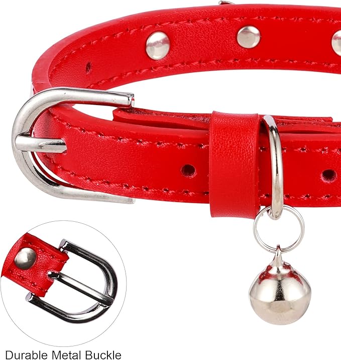 CHUKCHI Leather Cat Collars for Boy Girl Cats - Image 7