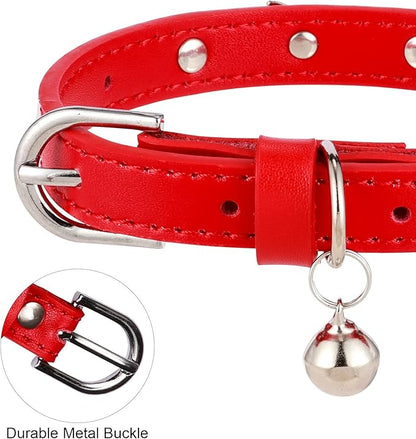 CHUKCHI Leather Cat Collars for Boy Girl Cats - Image 7