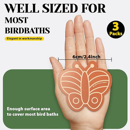 3Pcs Bird Bath Copper Purification Disk 99.99% Pure Copper Water Cleaning Discs - Image 2