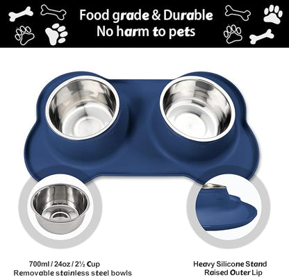 AsFrost Dog Food Bowls Stainless Steel Dog Food & Water Bowl Set - Image 2