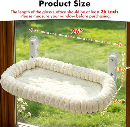 AMOSIJOY Cordless Cat Window Perch, Window Hammock - Image 4