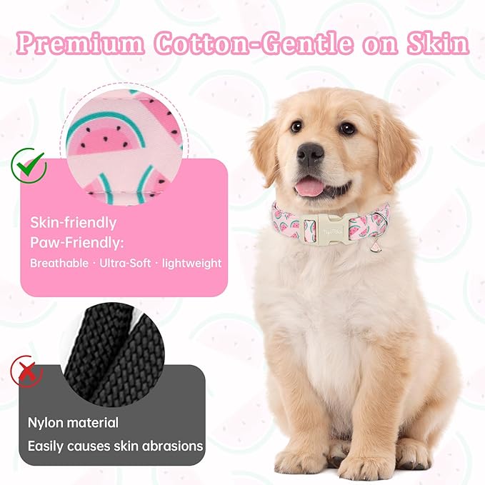 Summer Dog Collar, Cute Pink Dog Collar - Image 3