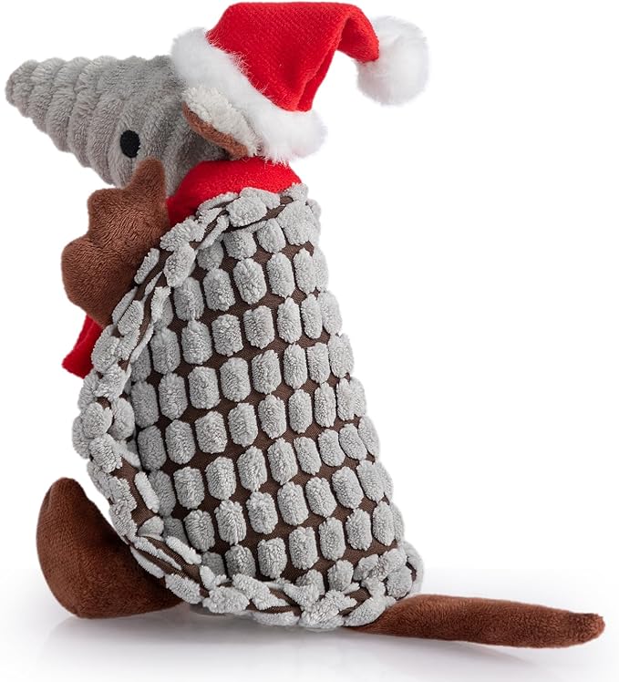 Hollypet Plush Dog Squeaky Toy Stuffed Armadillo Animal Pet Puppy Chew Toys by Hollypet