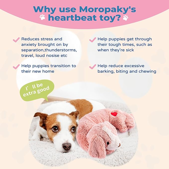Moropaky Heartbeat Toy Puppy Heartbeat Stuffed Toy - Image 2