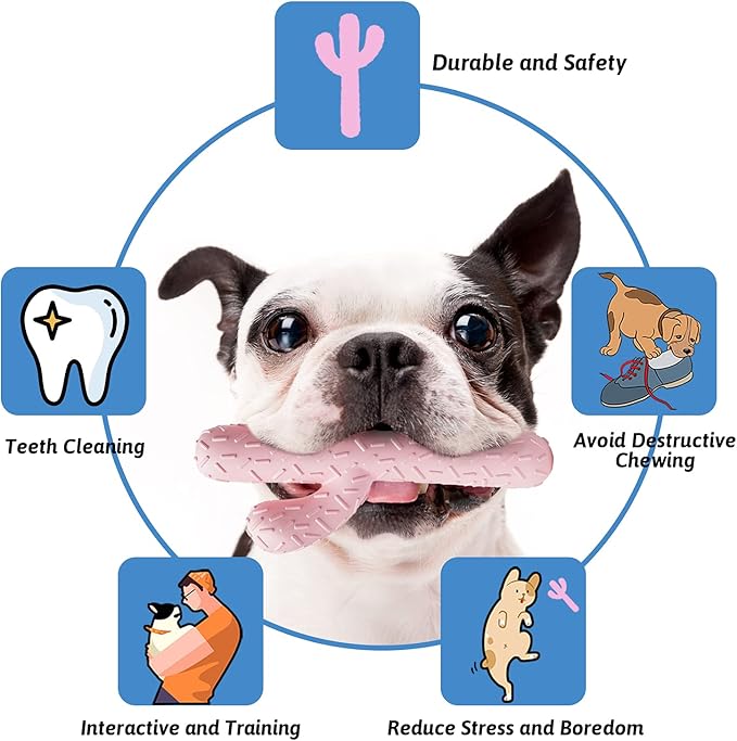 MewaJump Dog Chew Toys, Tough Rubber Dog Toys - Image 2
