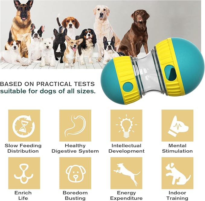 BSISUERM Dog Puzzle Toy Adjustable Treat Dispensing Ball Food Dispenser Tough - Image 2