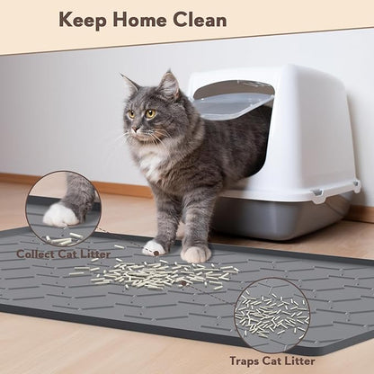 Garoopion Cat Litter Box Mat, Large 34.05×22.5 inch Cat Litter Mat, Waterproof - Image 3
