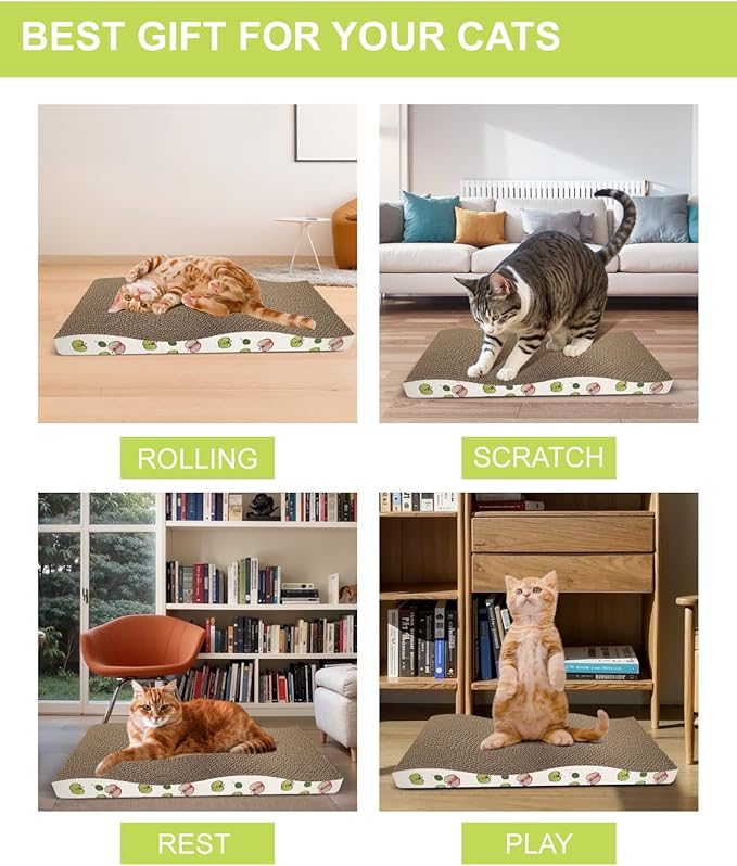 TIMHAKA Cat Scratching Board, Corrugate Cat Scratcher - Image 7