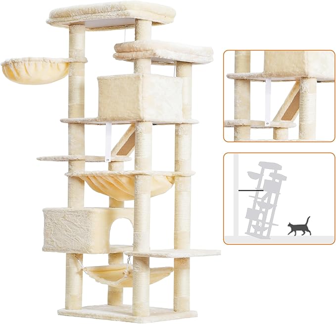 Heybly Cat Tree, 71-Inch-Tall Tower - Image 8