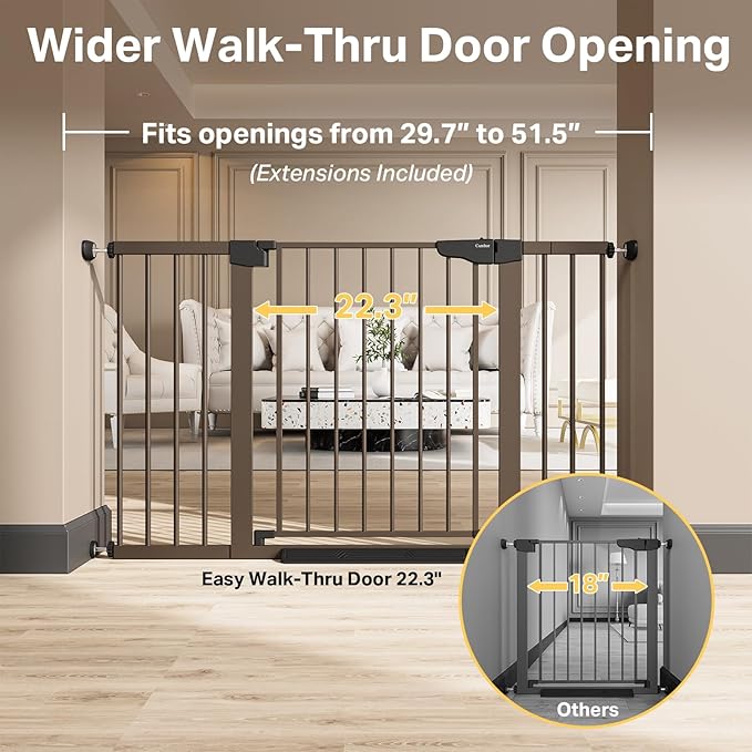 Cumbor 29.7–51.5" Extra Wide Baby Gate - Image 3