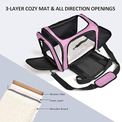 Henkelion Pet Carrier for Small Medium Cats Dogs Puppies up to 15 Lbs, TSA - Image 2
