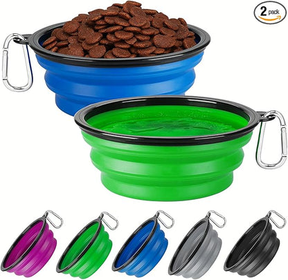 Collapsible Dog Bowl Large 2 Pack, Dog Water Bowls by HOSCAPE