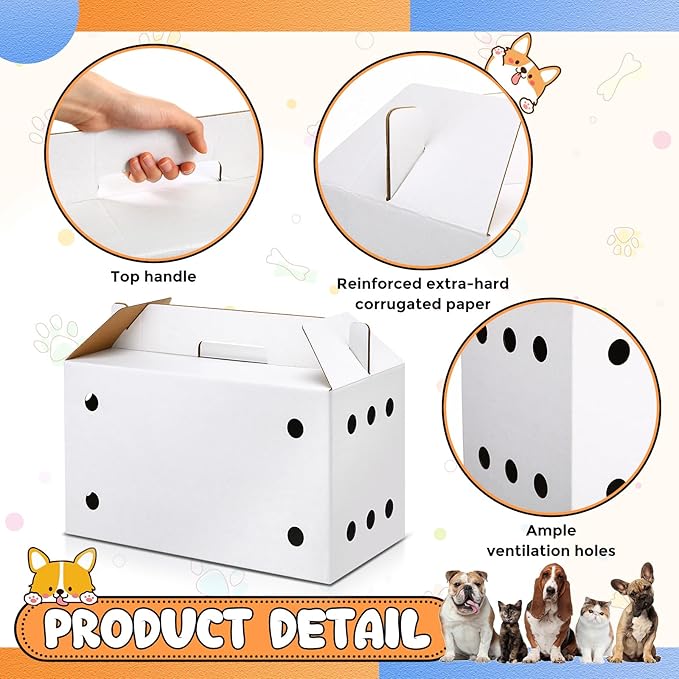Gilprop 6 Pack Cardboard Pet Carrier 17.5 x 8.66 x 12.2 Inches Small Animal - Image 3