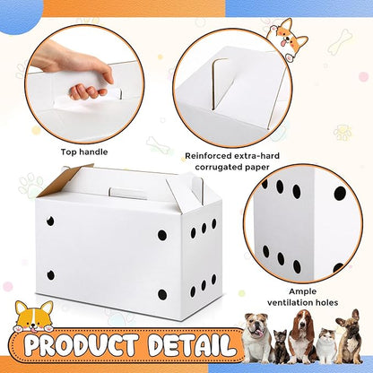 Gilprop 6 Pack Cardboard Pet Carrier 17.5 x 8.66 x 12.2 Inches Small Animal - Image 3