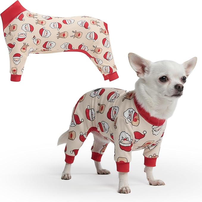 Spark Paws Dog Christmas Pajama, Dog Recovery Suit Male, Ultra-Soft and 4-Way by SparkPaws