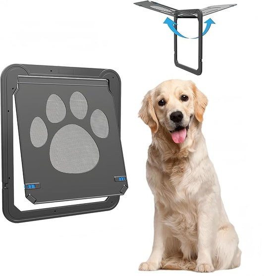 Large Dog Door for Screen Door, Lockable Doggy Door for Sliding Door, Automatic by Unknown