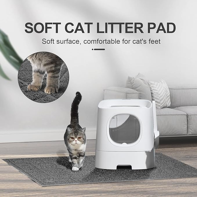 Cat Litter Mat, Litter Trapping Mat Soft on Kitty Paws, Waterproof, Easy Clean - Image 5
