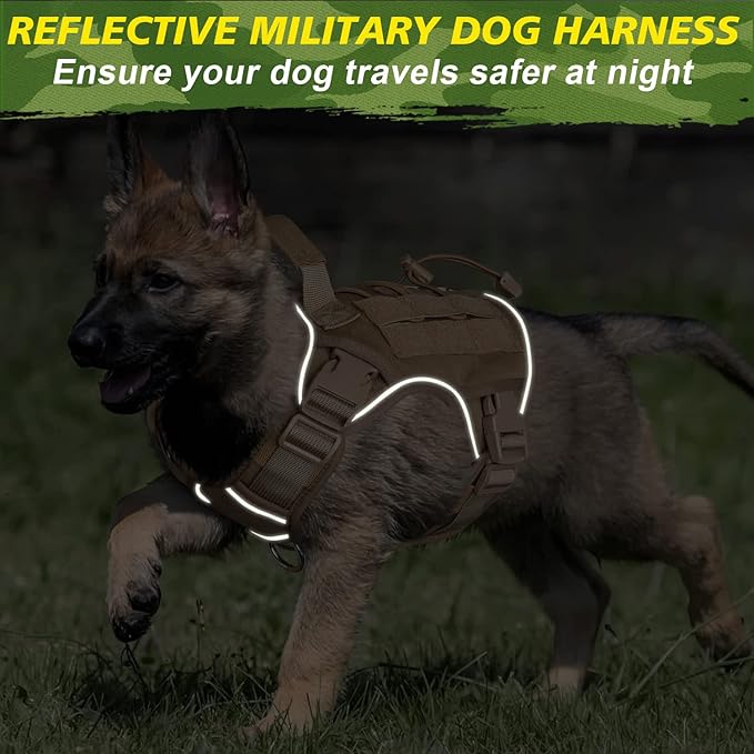 WINGOIN Tactical Dog Harness for Small Dogs, Heavy Duty No Pull Harness - Image 5
