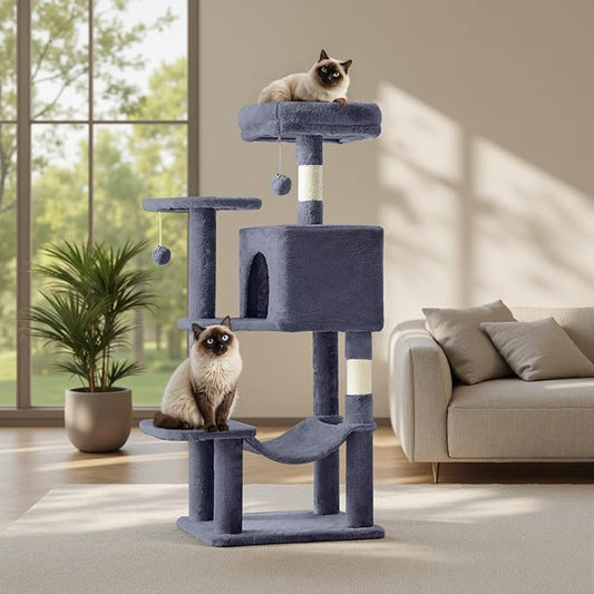 Sweetcrispy 44 Inch Cat Tree Tower, Cat Climbing Tower by Sweetcrispy