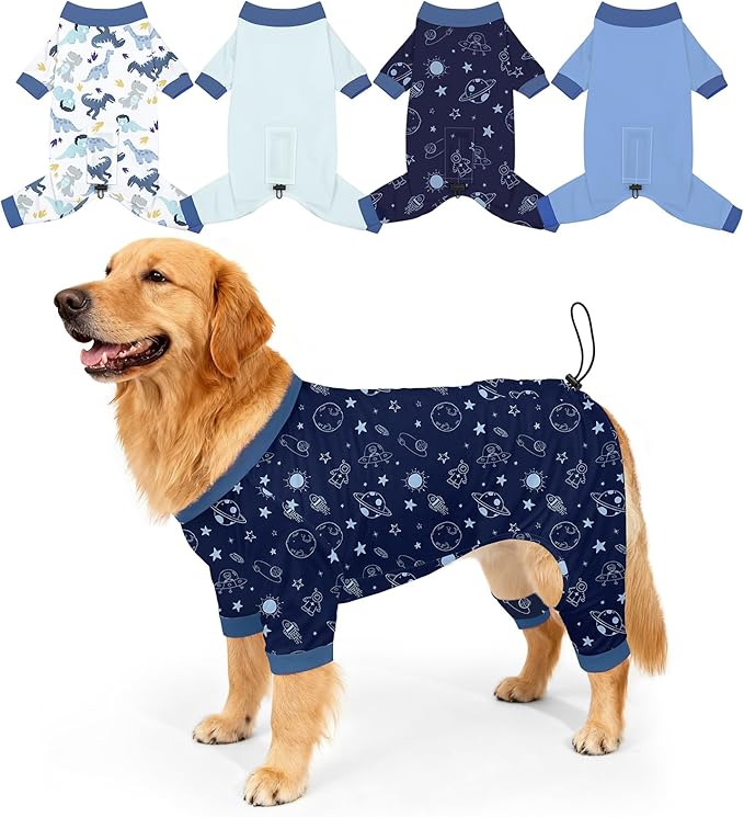Bienbee Dog Pajamas, 4 Pack Dog Recovery Suit Shedding Suit Cute Soft Puppy by Bienbee