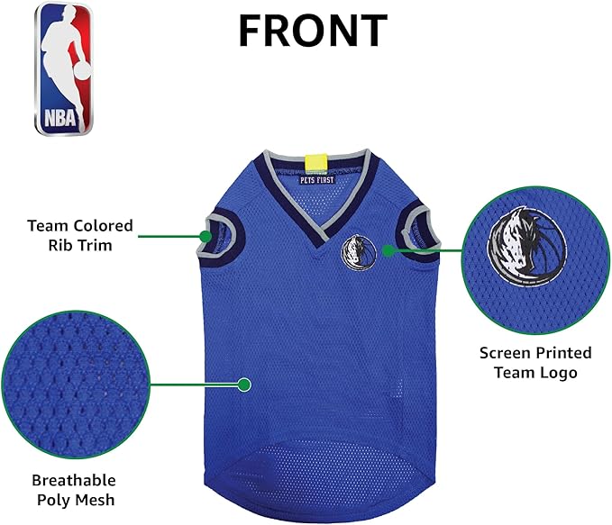 Pets First NBA DALLAS MAVERICKS DOG Jersey, Medium - Image 2