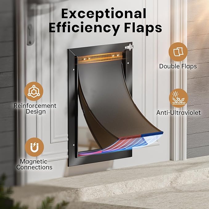 Cat Door for Door, All Aluminum Frame, Small Pet Door for Interior and Exterior - Image 2