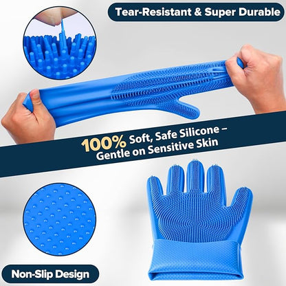 Augwind 6PCS Pet Grooming Kit for Dogs, Cats and Horses | Dog Washing Gloves | - Image 4