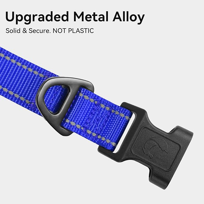 Joytale Reflective Dog Collar, Soft Neoprene Padded, Metal D-Ring, Nylon Pet - Image 3