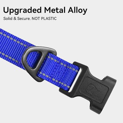 Joytale Reflective Dog Collar, Soft Neoprene Padded, Metal D-Ring, Nylon Pet - Image 3