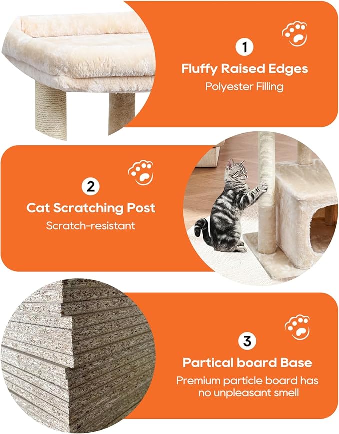 SYANDLVY 27" Cat Tree for Indoor Cats, Activity Tower - Image 5
