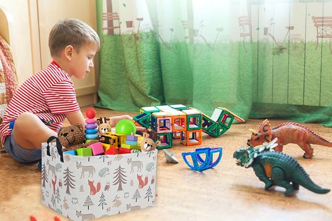 Essme Rectangular Kids Basket, Animal Storage Basket - Image 6