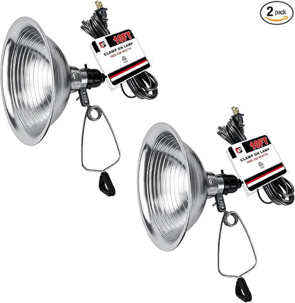 EP Clamp Lamp Light with Detachable 8.5 Inch Aluminum Reflector, 150 Watt E26 by ENERGYPRO