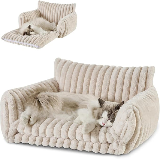 Hollypet Cat Bed Fluffy Plush Multifunctional Double-Layer Machine Washable by Hollypet