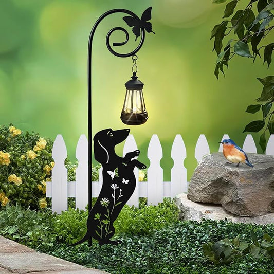 Dog Solar Lights Outdoor Decoration, Dachshund Gifts by HomeGardenDecorations