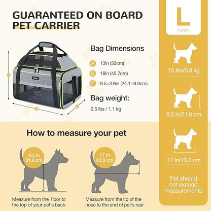 Lekereise Top-Expandable Pet Carrier 18x13x9.5 Inch Southwest Frontier Airline - Image 3