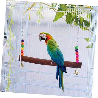 VICASKY Parrot Bird Swing Wooden Hanging Swing - Image 7