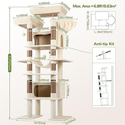 Globlazer XXL Giant Cat Tree, 83 Inch Heavy Duty Tall Cat Tower - Image 7