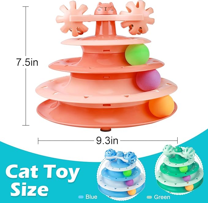 UPSKY Cat Toy Roller 4-Level Turntable Cat Toy Balls - Image 2