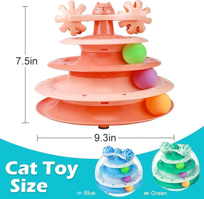 UPSKY Cat Toy Roller 4-Level Turntable Cat Toy Balls - Image 2
