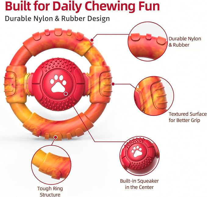 Pamlulu Tough Dog Toys for Aggressive Chewers, Indestructible Dog Toy for Large - Image 4