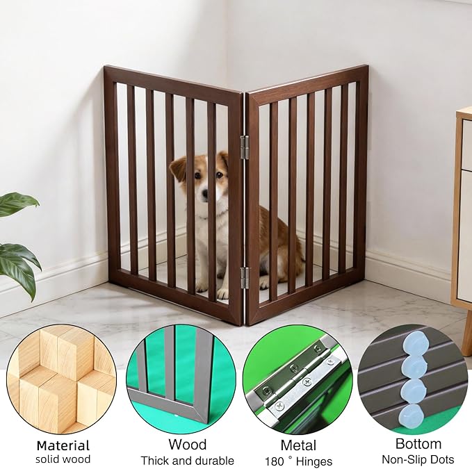 Dog Gate Indoor, Freestanding Dog Fence - Image 5