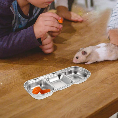 Ipetboom Compartment Pet Tray Food Bowls: 6pcs Stainless Steel Cat Bowl Divided - Image 2