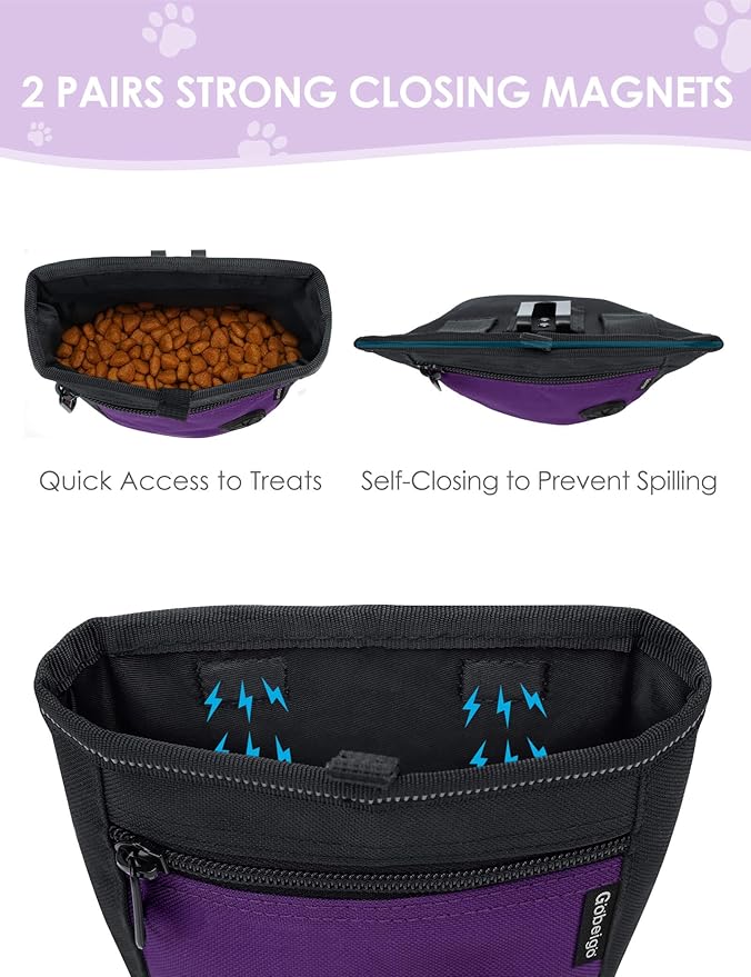 Gobeigo Dog Treat Pouch and Training Clicker, Upgrade Two Magnetic Closure to - Image 3