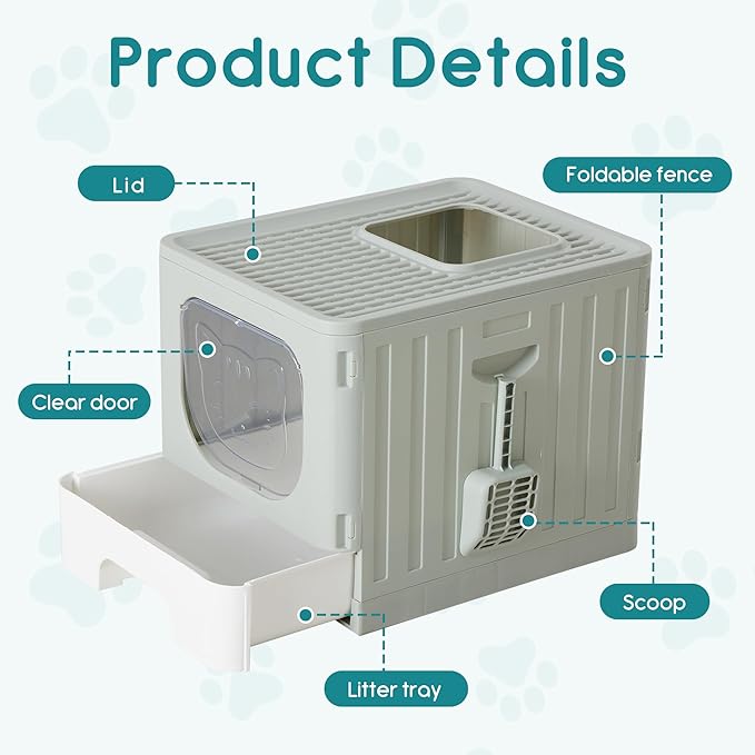 OLIXIS Foldable Cat Litter Box - Image 6