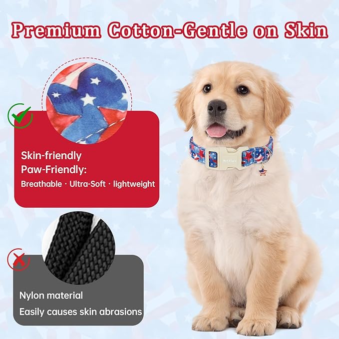 Independence Day Dog Collar, Summer of Patriotism Celebration Dog Collars - Image 3